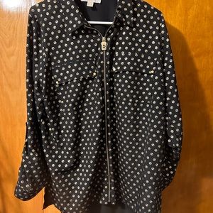 Mk black and gold top